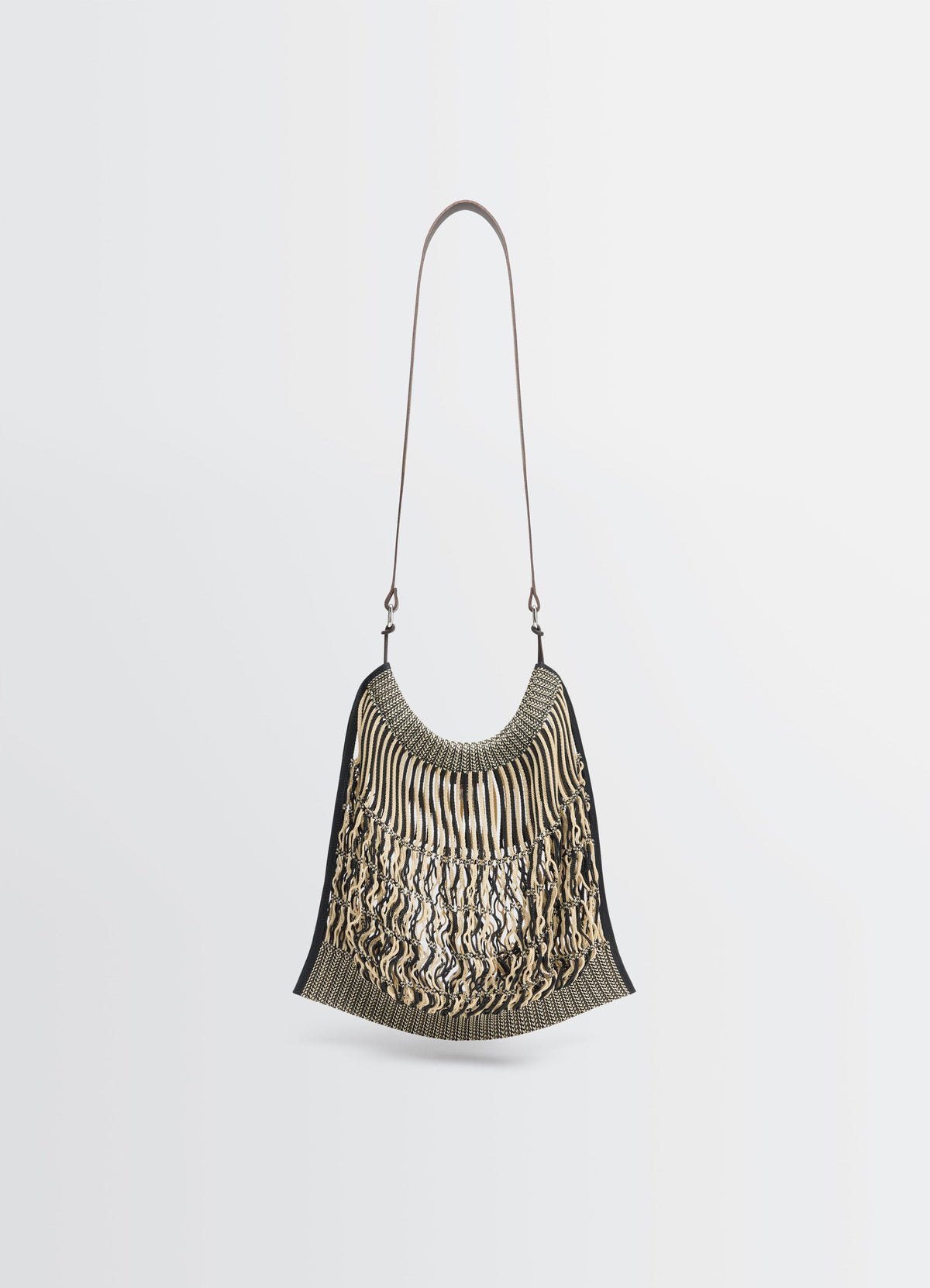 LARGE CROSSBODY FILT NET SHOPPING BAG