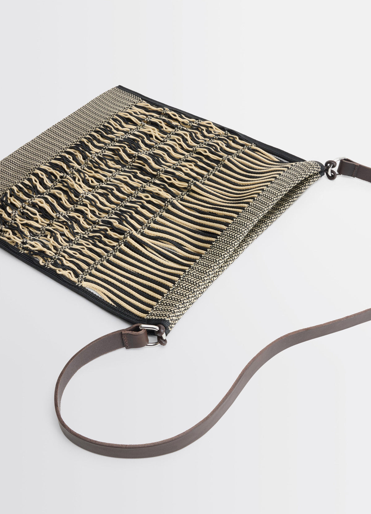 LARGE CROSSBODY FILT NET SHOPPING BAG