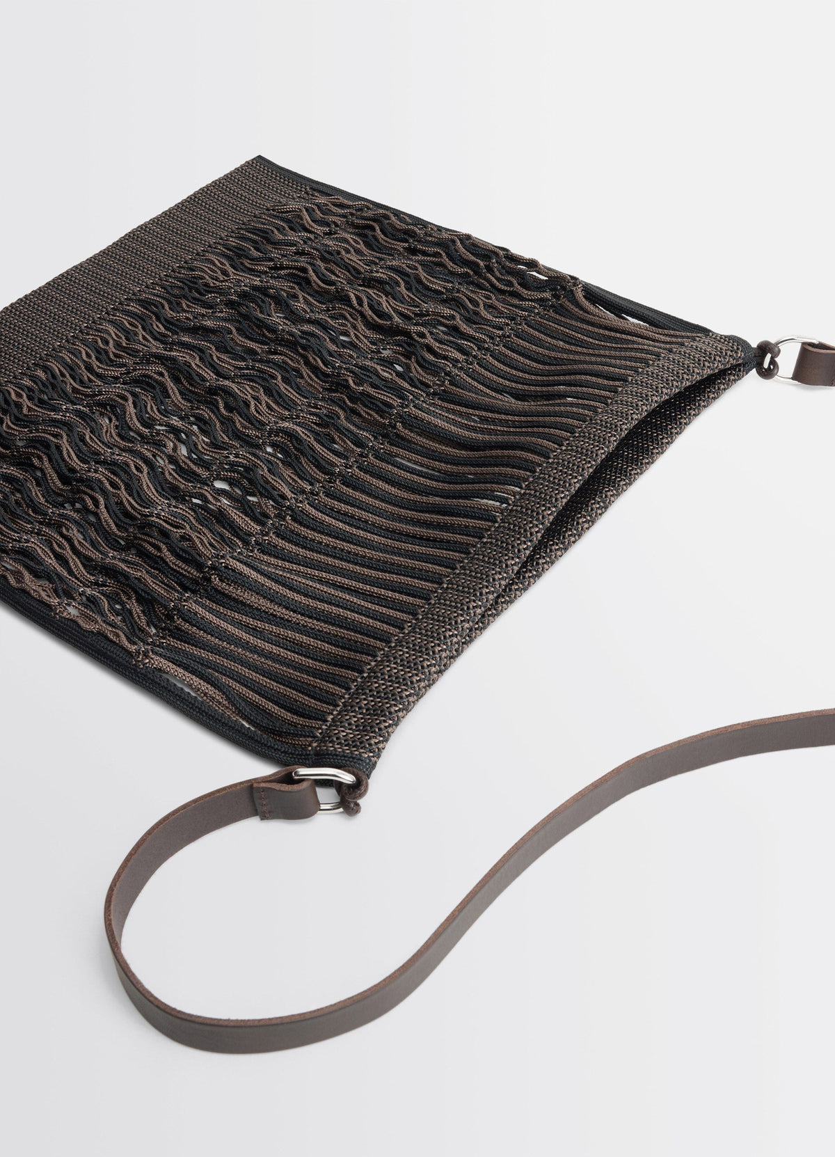 LARGE CROSSBODY FILT NET SHOPPING BAG