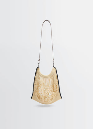 LARGE CROSSBODY FILT NET SHOPPING BAG