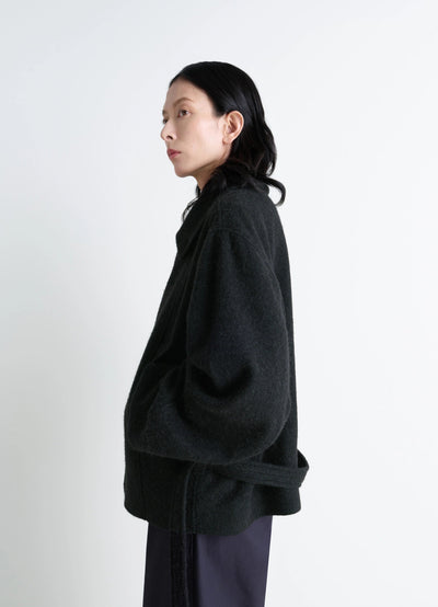 SHORT ASYMMETRICAL BATHROBE COAT