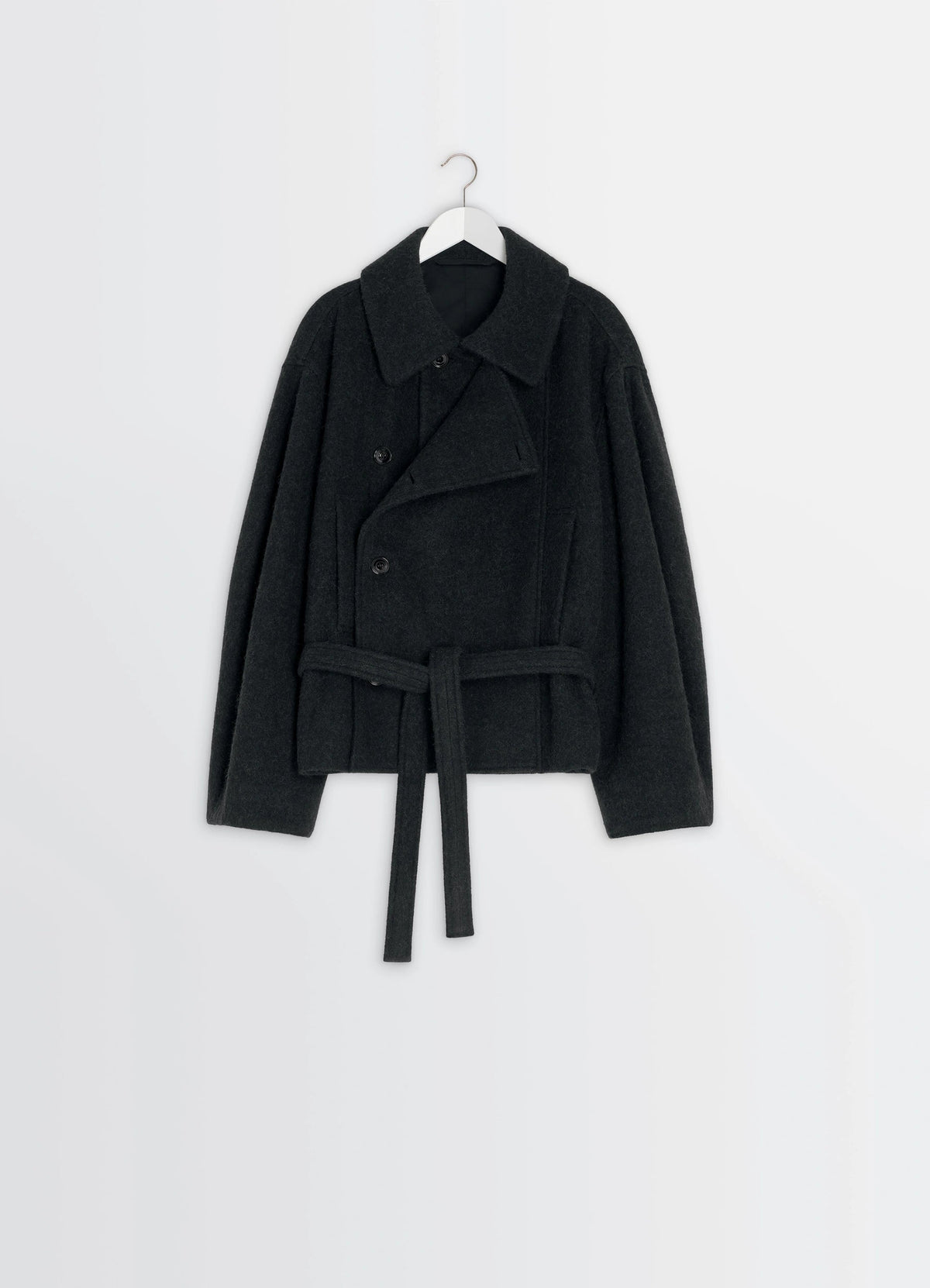SHORT ASYMMETRICAL BATHROBE COAT