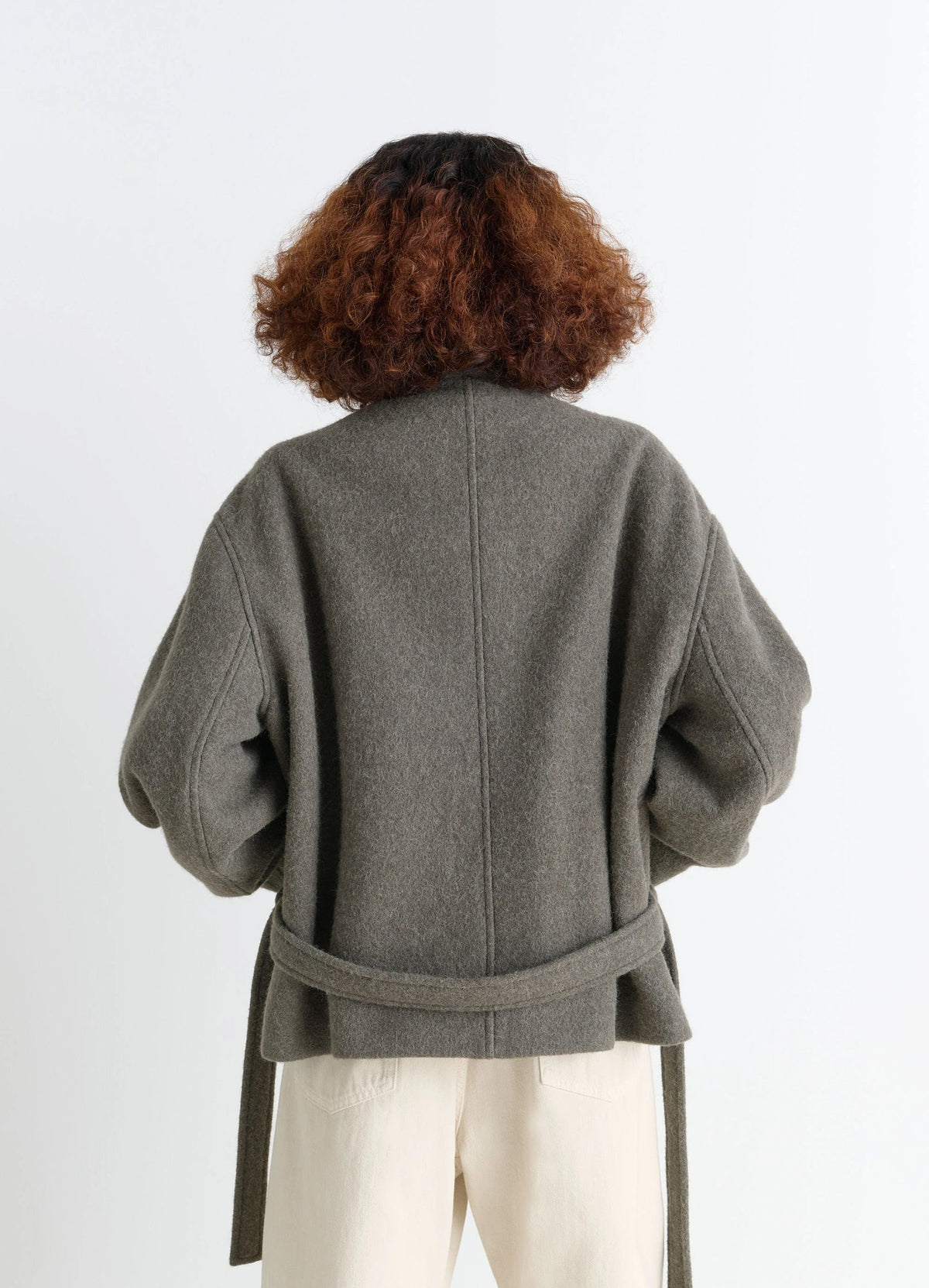 SHORT ASYMMETRICAL BATHROBE COAT