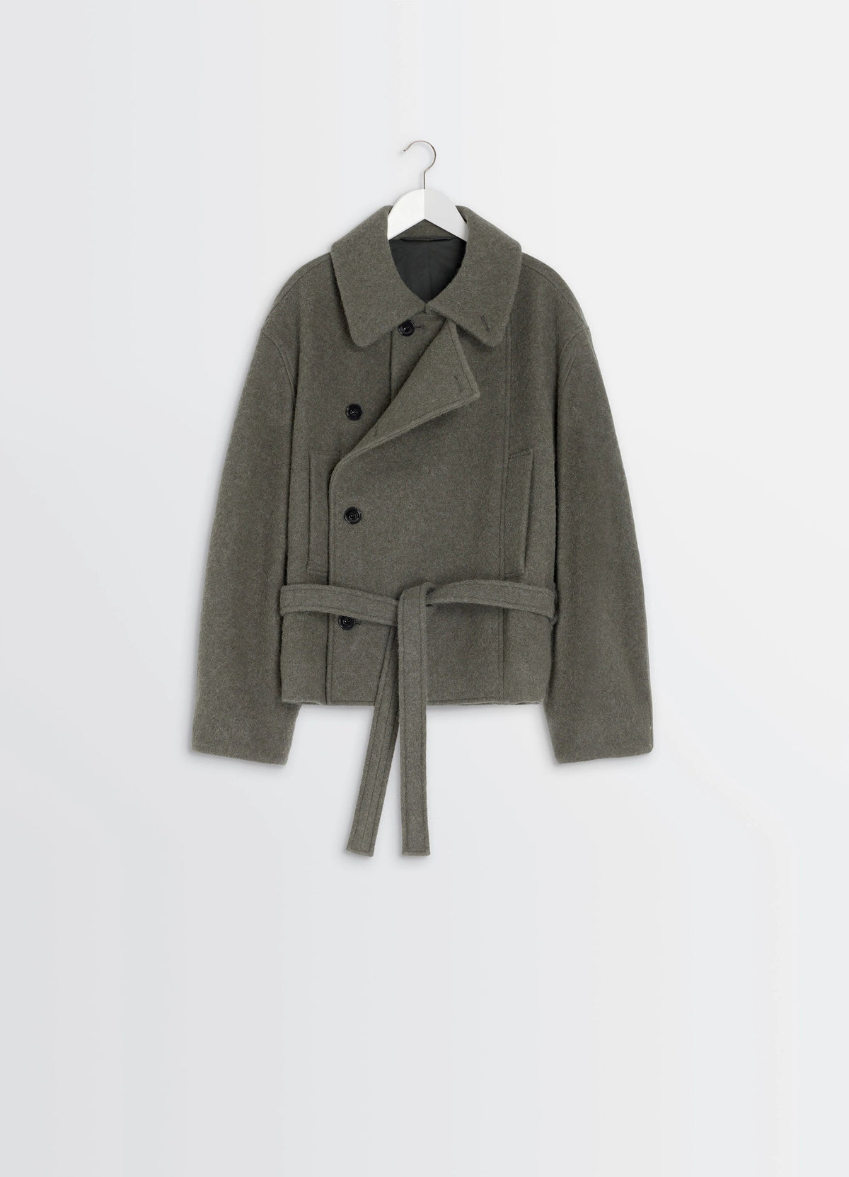 SHORT ASYMMETRICAL BATHROBE COAT