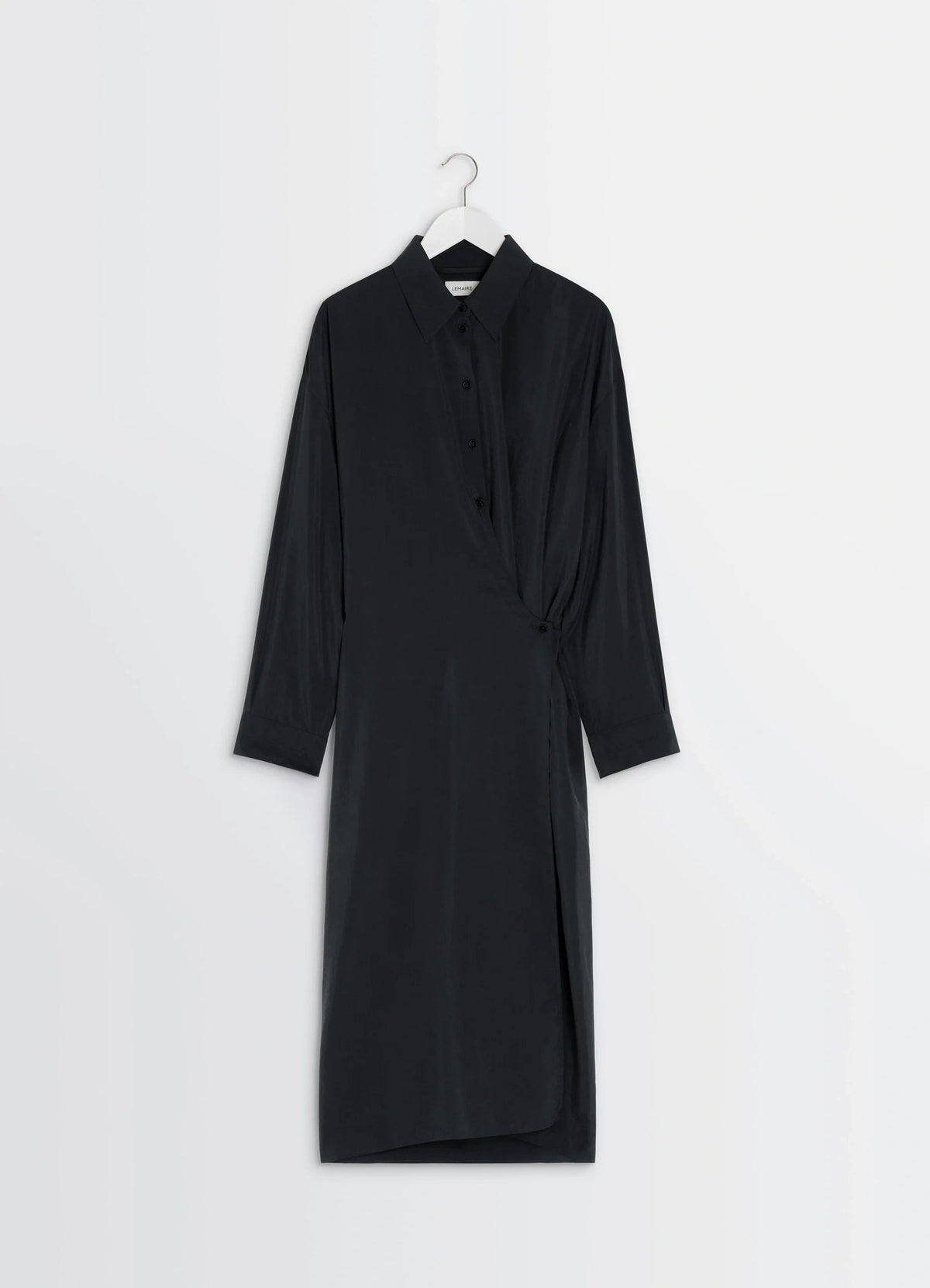 STRAIGHT COLLAR TWISTED DRESS