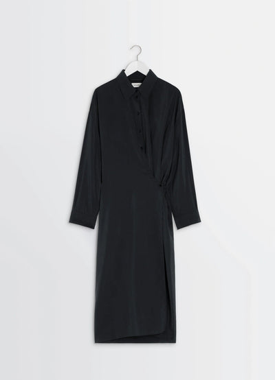 STRAIGHT COLLAR TWISTED DRESS