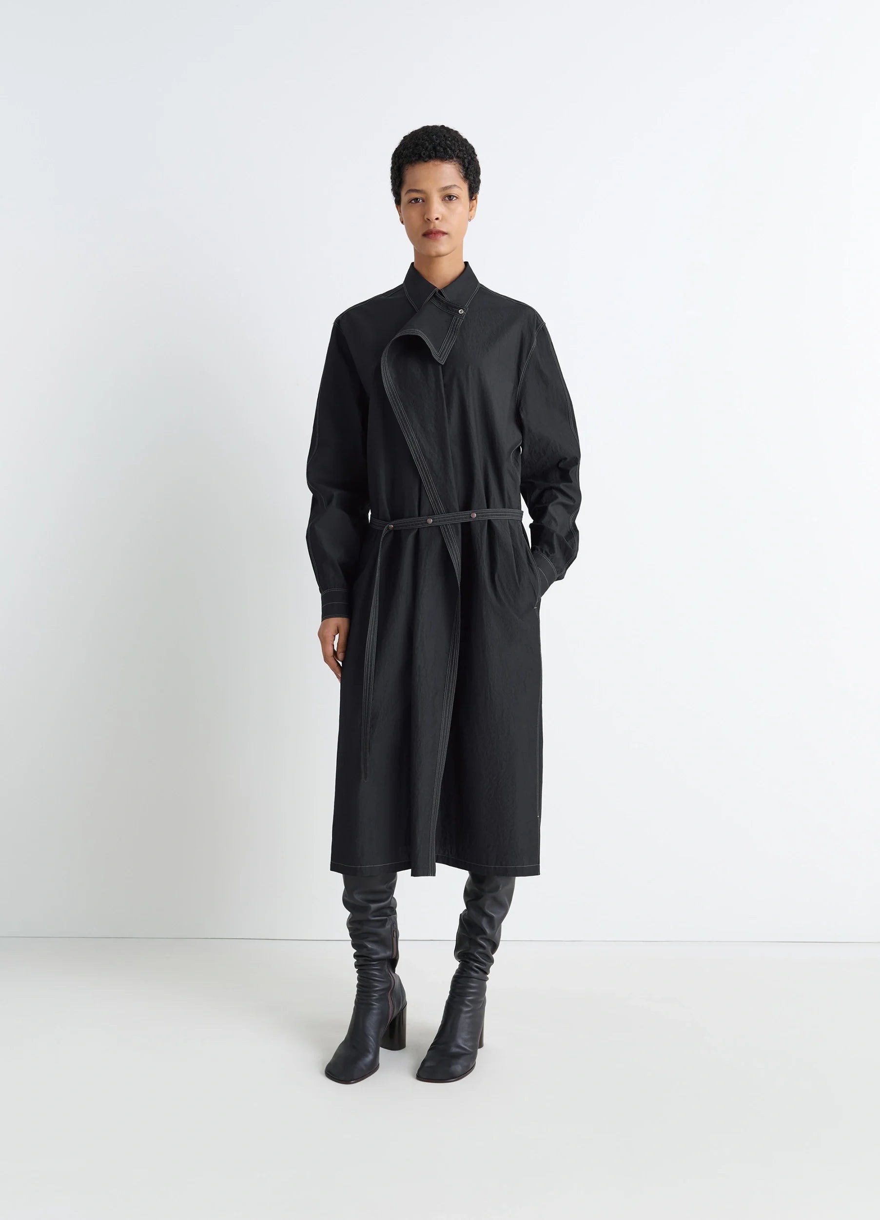 ASYMMETRICAL SHIRT DRESS