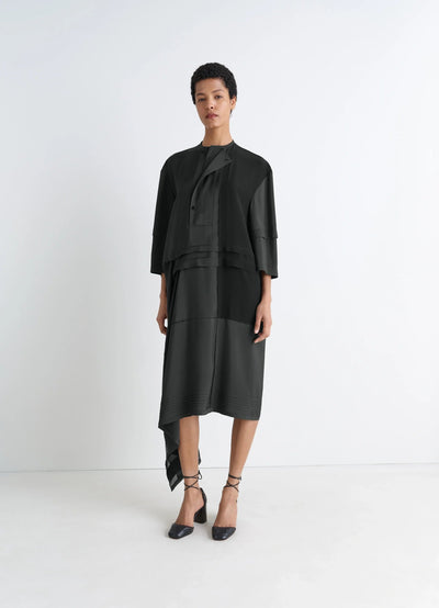 BLOUSE DRESS WITH PLEATS