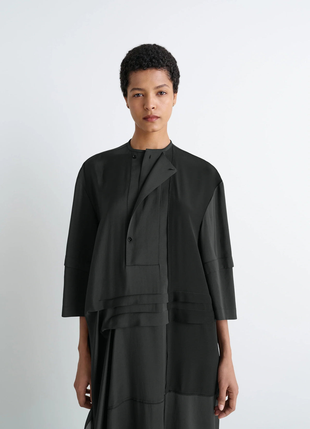 BLOUSE DRESS WITH PLEATS