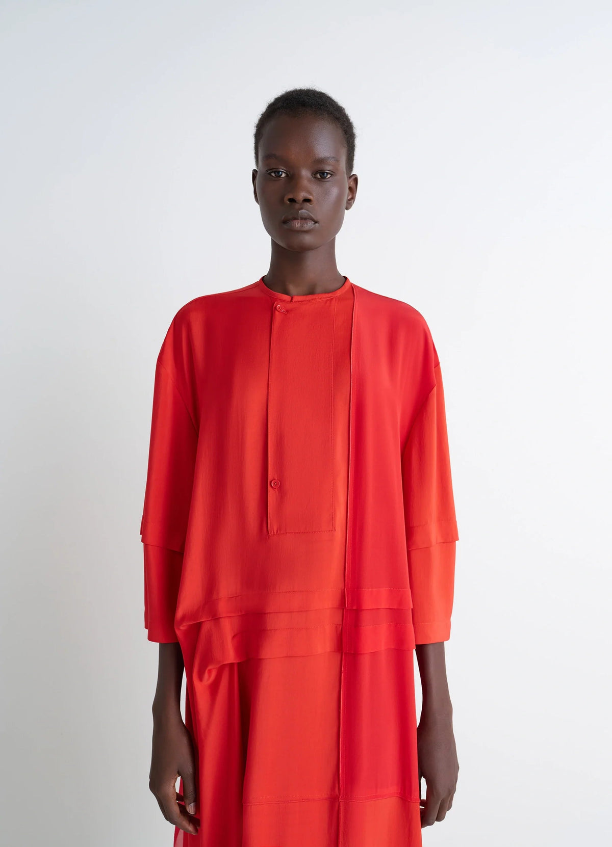BLOUSE DRESS WITH PLEATS