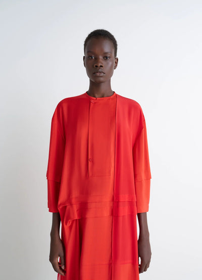 BLOUSE DRESS WITH PLEATS