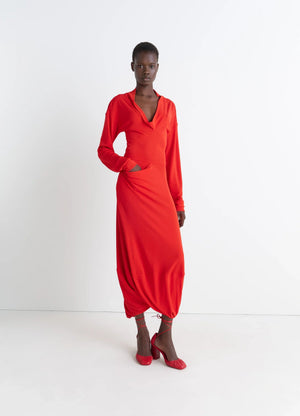V-NECK DRESS
