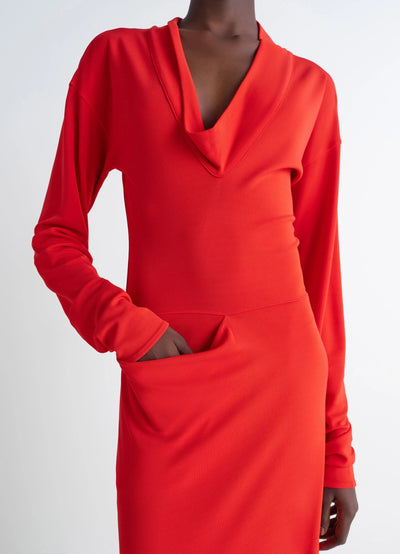 V-NECK DRESS