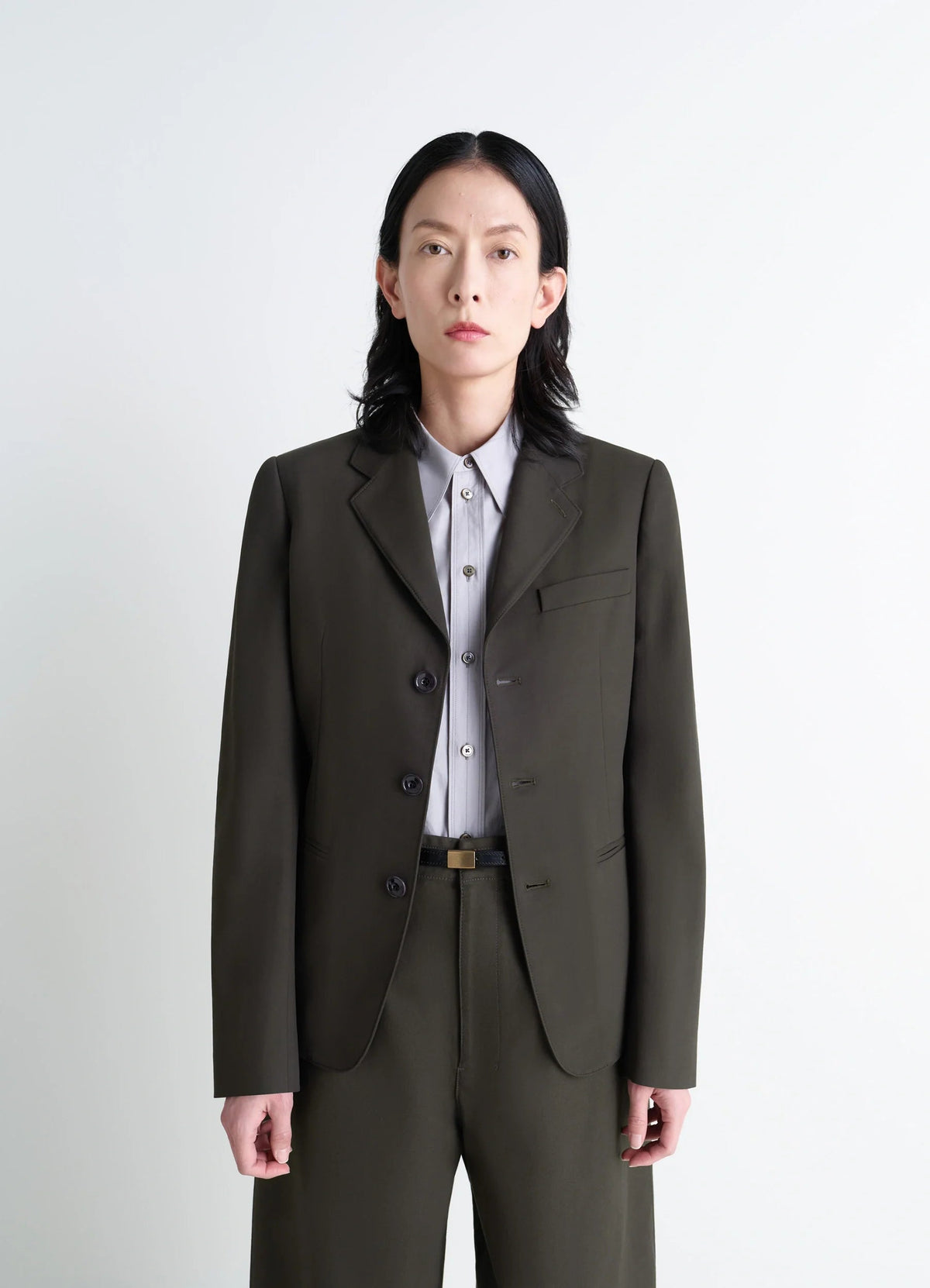 SINGLE-BREASTED FITTED TAILORED JACKET