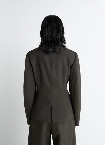 SINGLE-BREASTED FITTED TAILORED JACKET