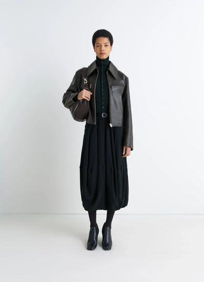 BOXY LEATHER BLOUSON