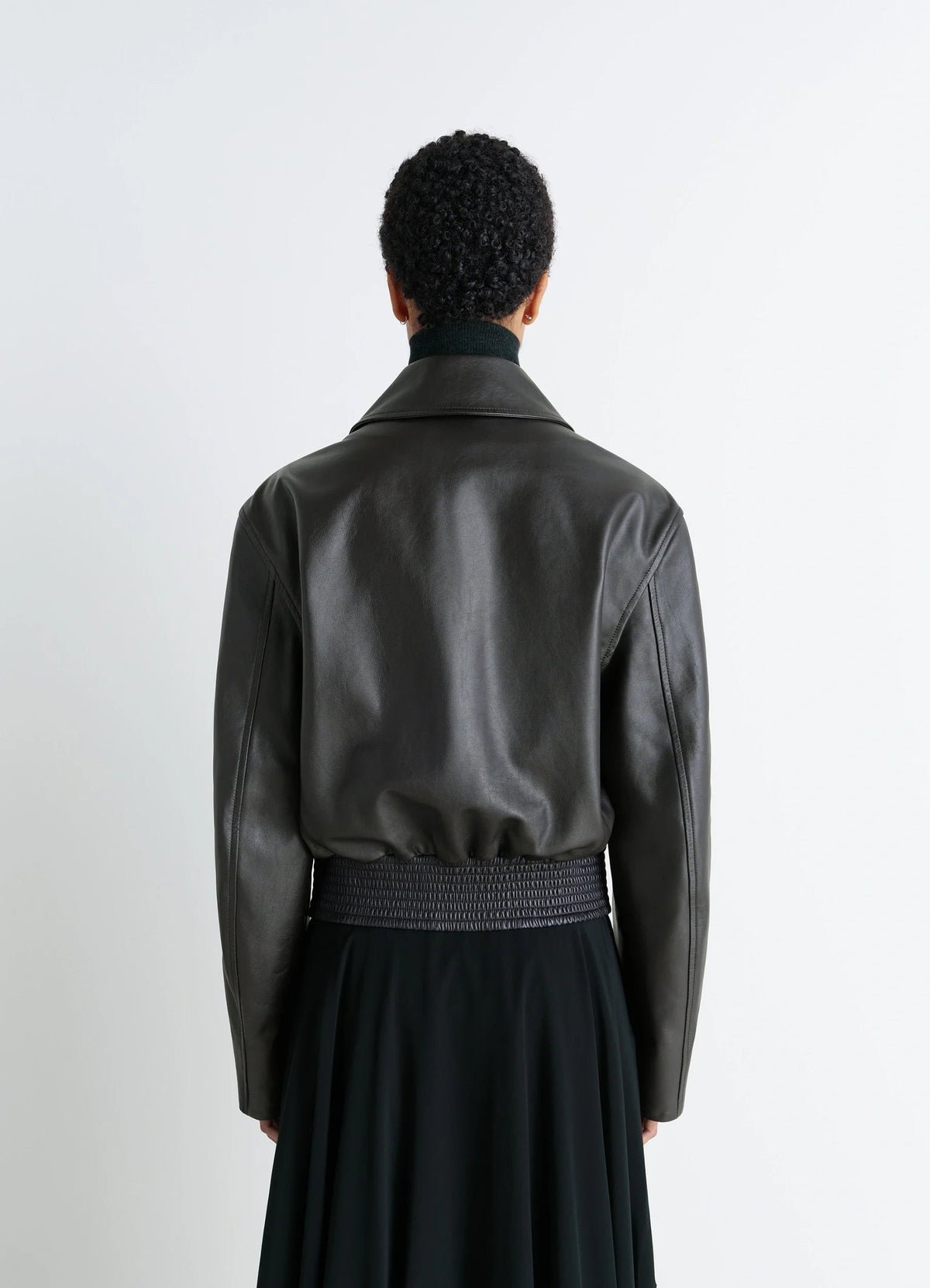 BOXY LEATHER BLOUSON