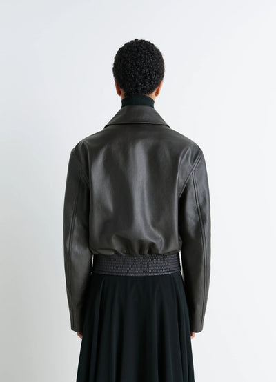 BOXY LEATHER BLOUSON