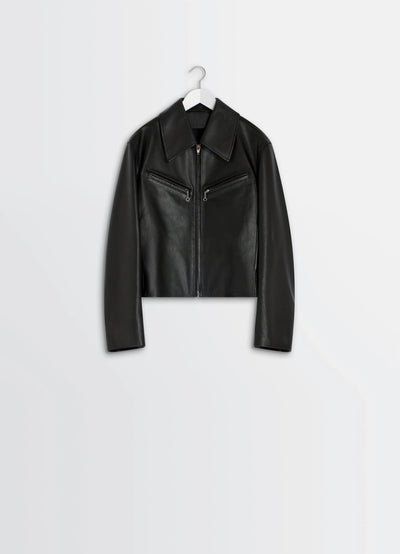 BOXY LEATHER BLOUSON