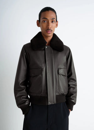LEATHER BLOUSON