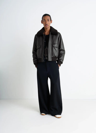 LEATHER BLOUSON