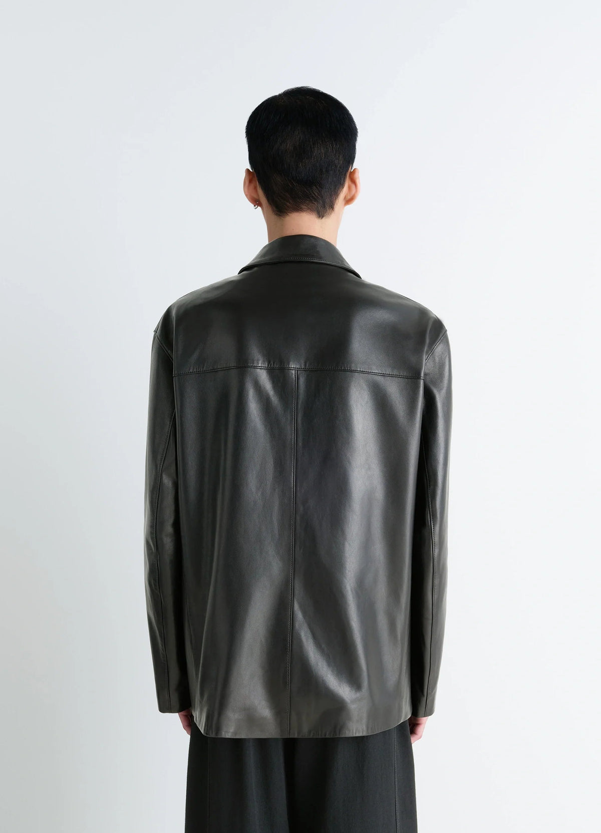 LEATHER SINGLE BREASTED JACKET