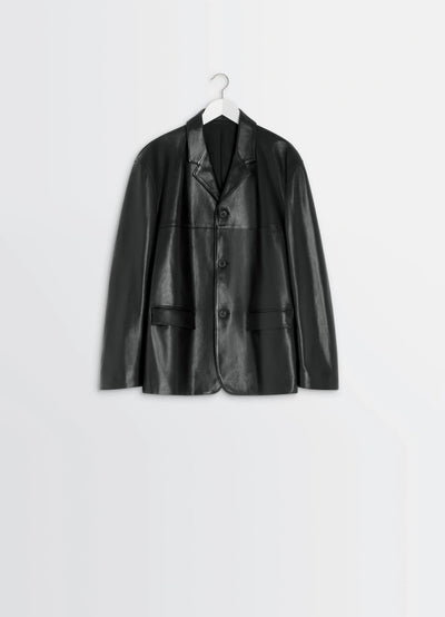 LEATHER SINGLE BREASTED JACKET