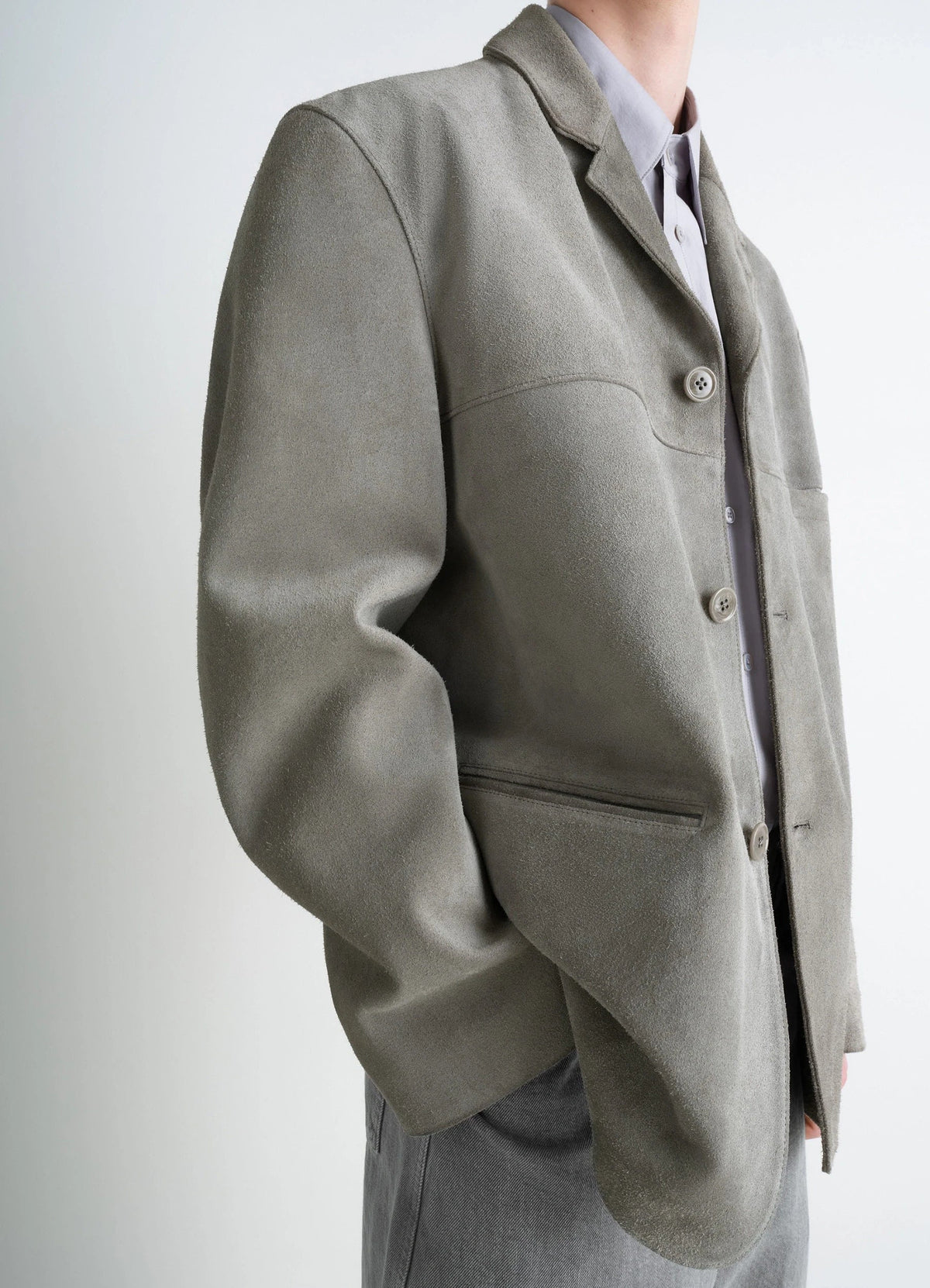 SUEDE SINGLE BREASTED JACKET