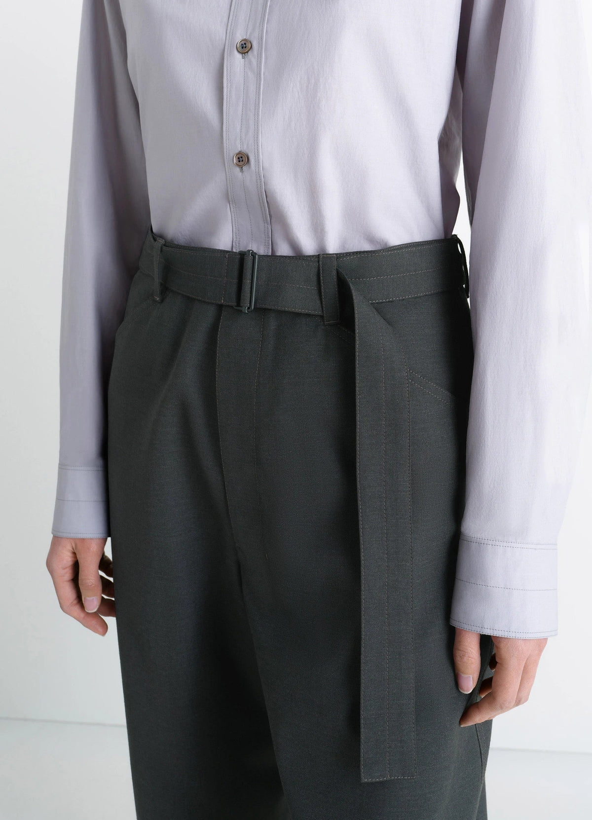 CURVED TAILORED PANTS
