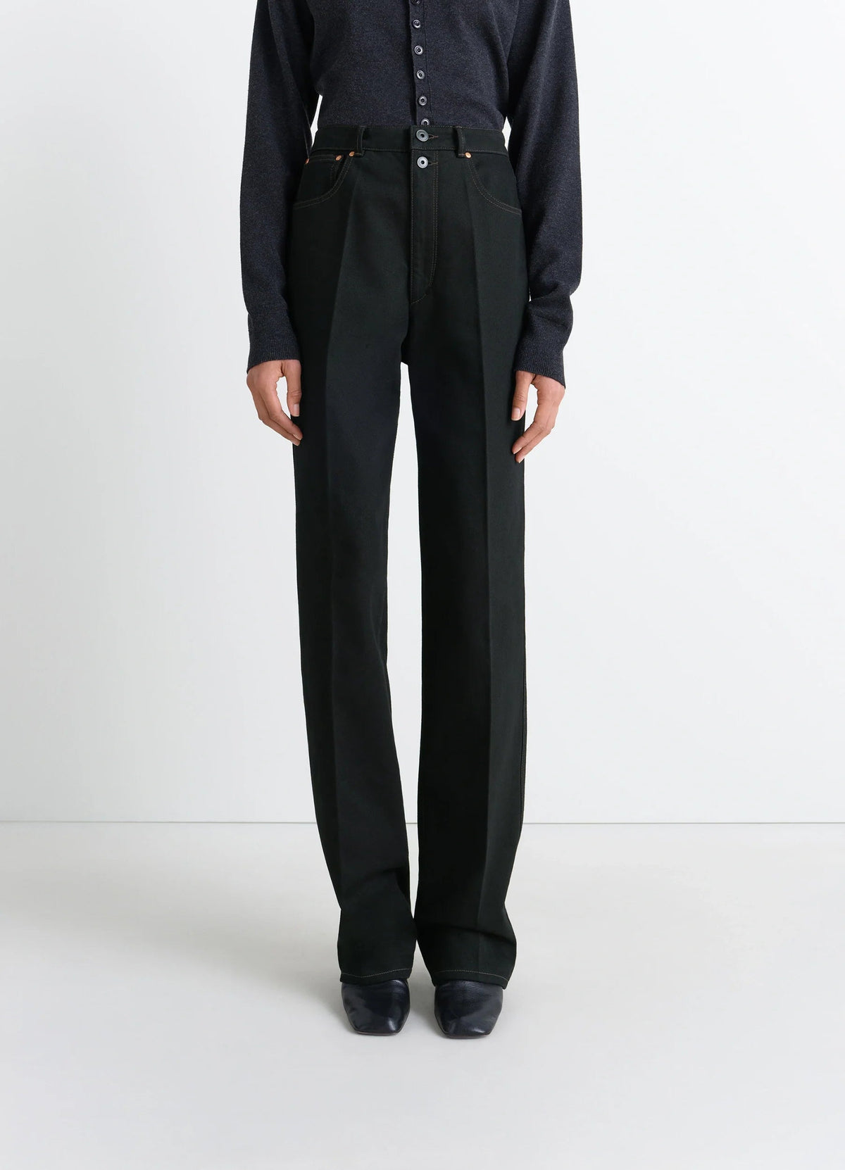 HIGH WAISTED STRAIGHT PANTS