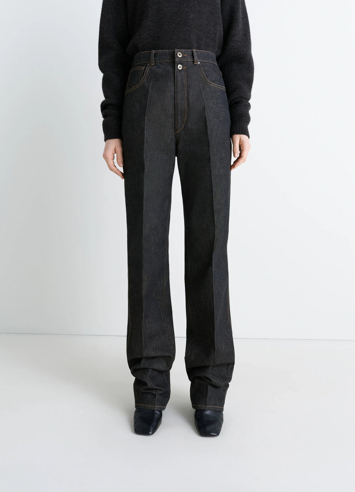 HIGH WAISTED STRAIGHT PANTS