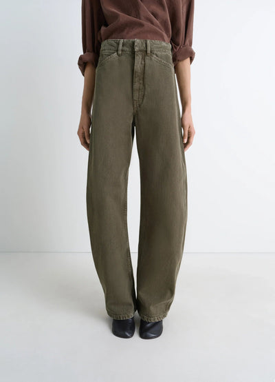 HIGH WAISTED CURVED PANTS