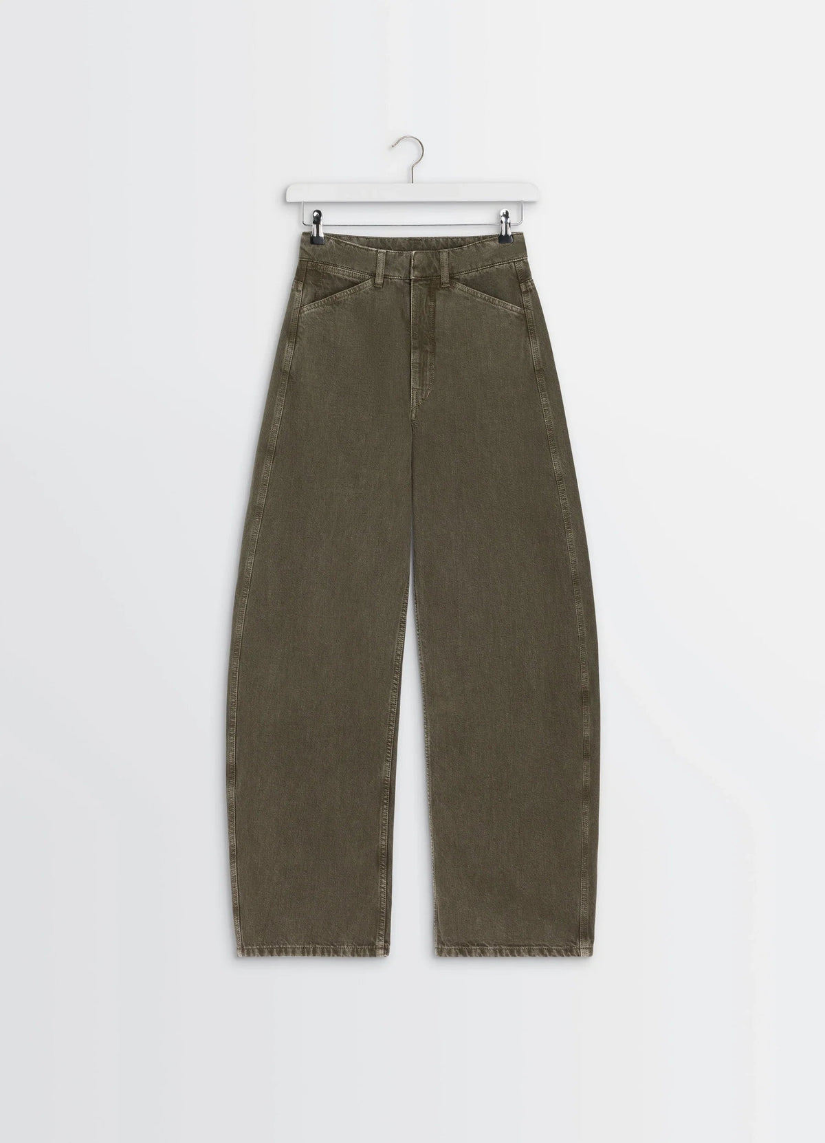 HIGH WAISTED CURVED PANTS