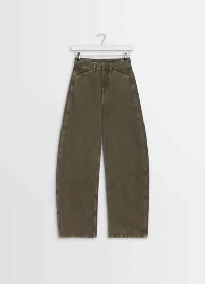 HIGH WAISTED CURVED PANTS