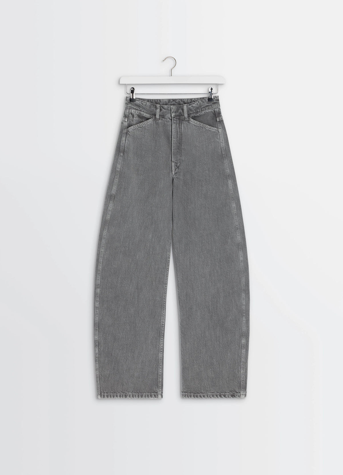 HIGH WAISTED CURVED PANTS