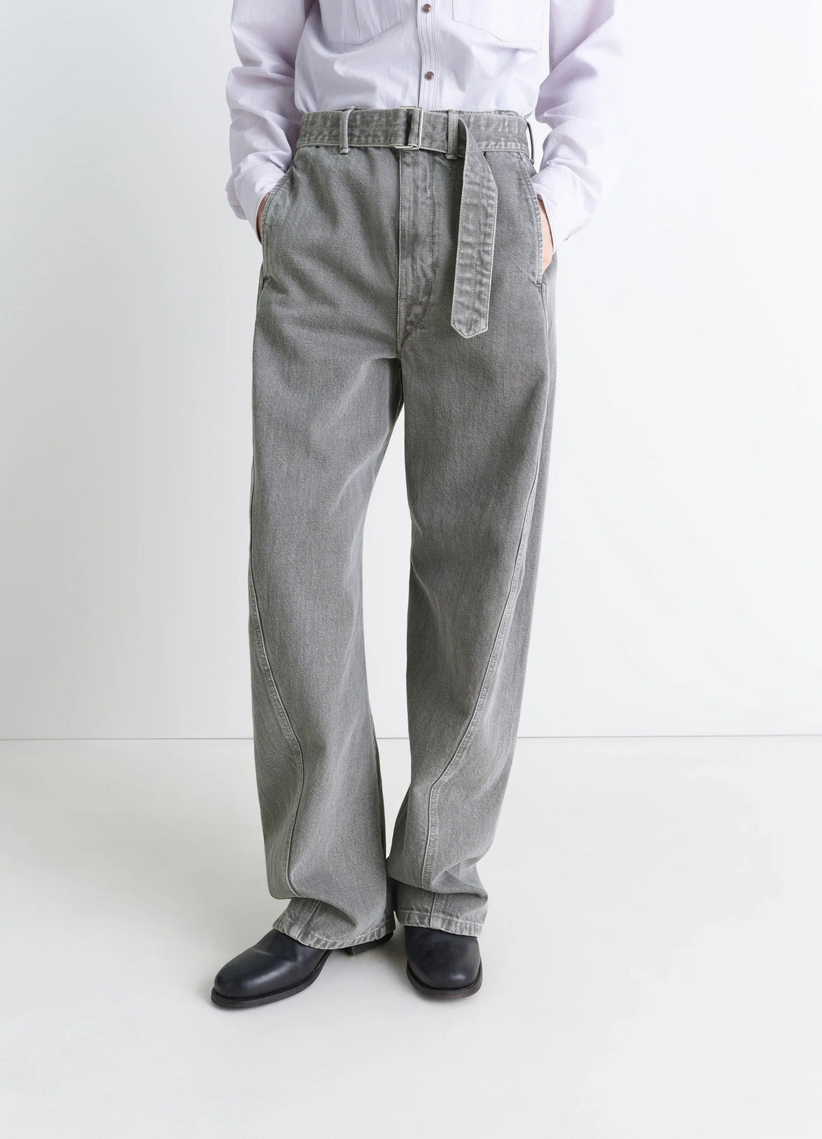 TWISTED BELTED PANTS