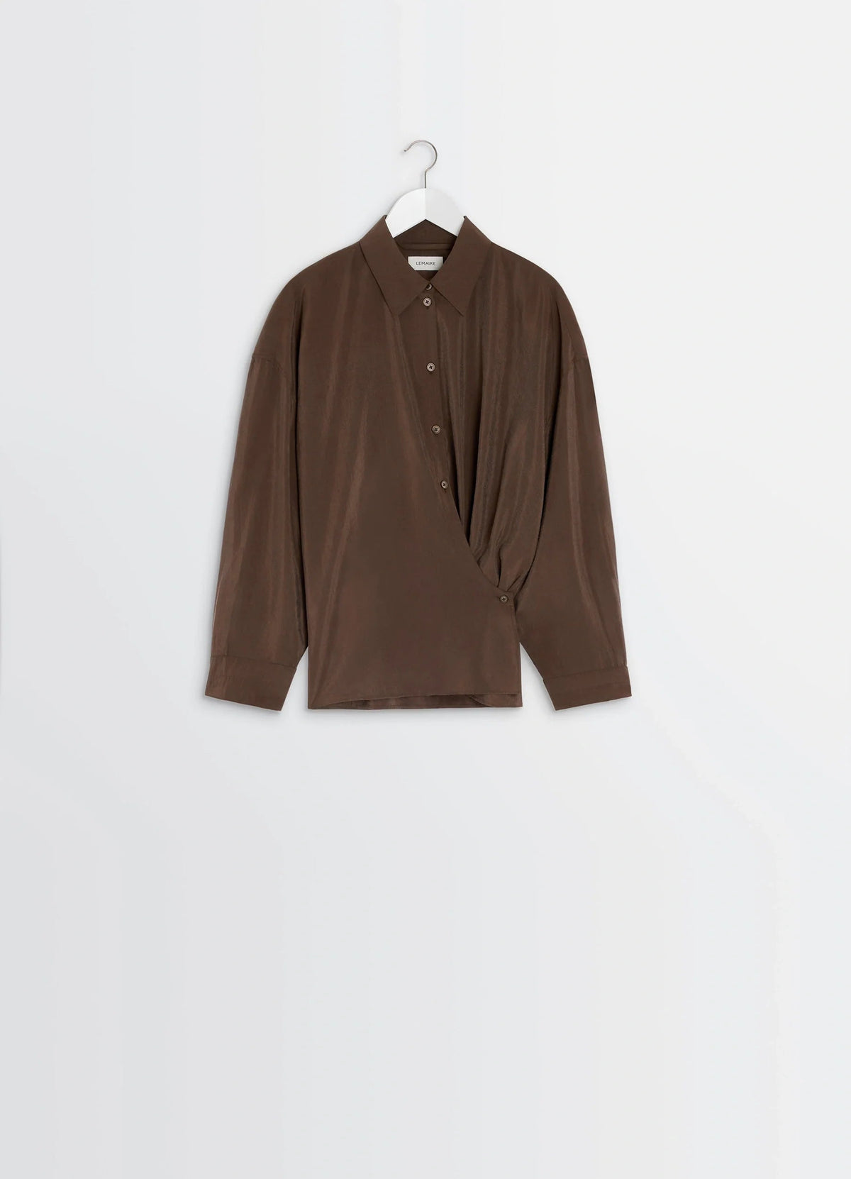 STRAIGHT COLLAR TWISTED SHIRT