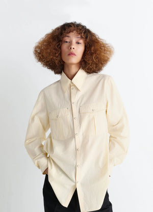 CHEST-POCKET FITTED SHIRT