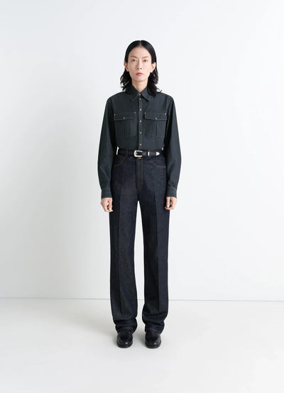 CHEST-POCKET FITTED SHIRT