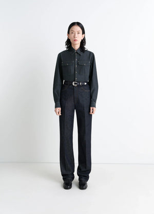 CHEST-POCKET FITTED SHIRT