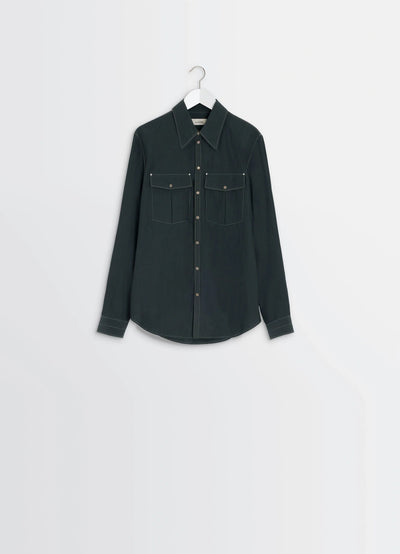 CHEST-POCKET FITTED SHIRT