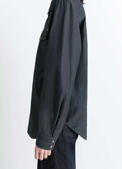 CHEST-POCKET FITTED SHIRT