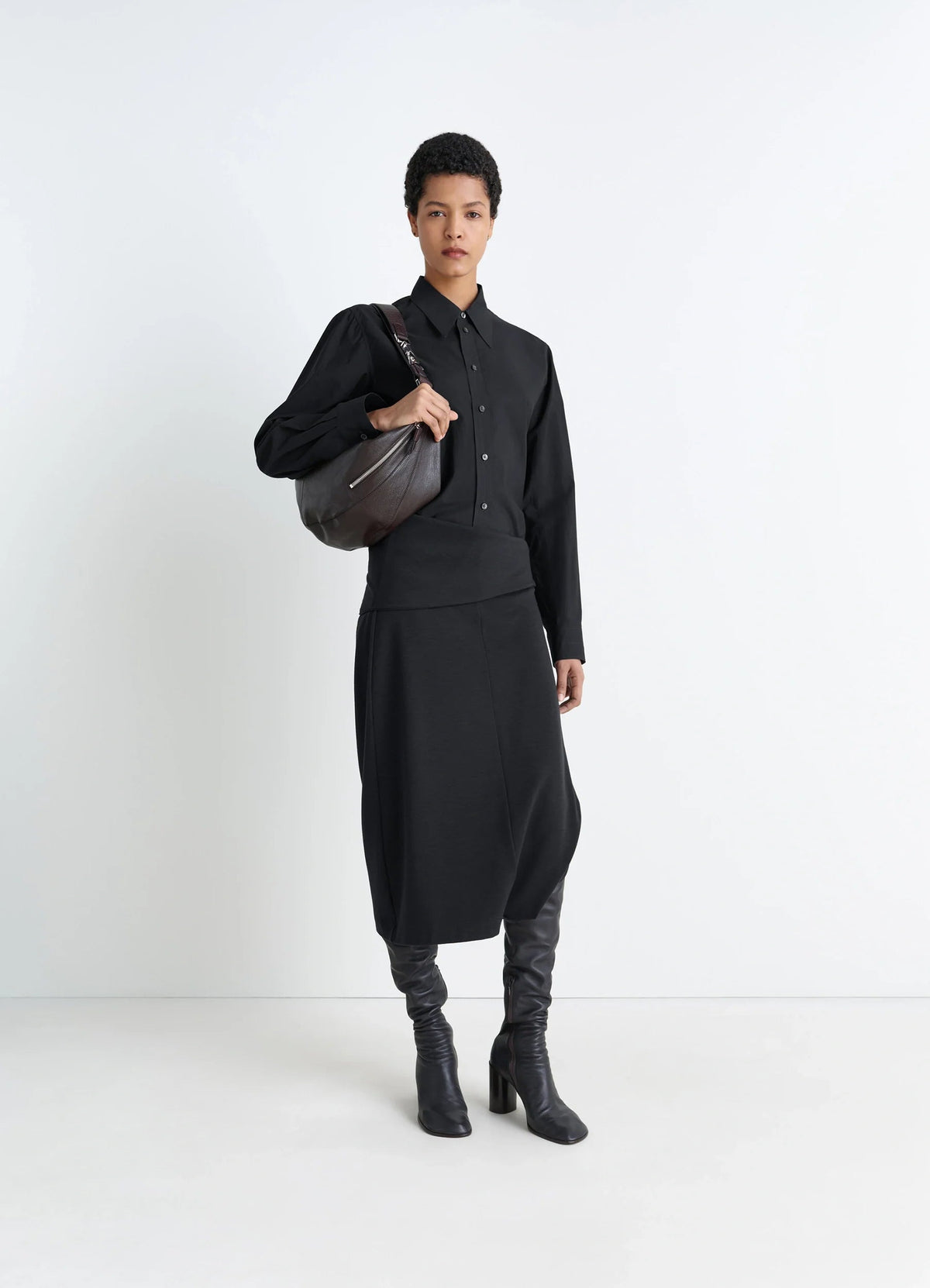 TWISTED HEM SKIRT