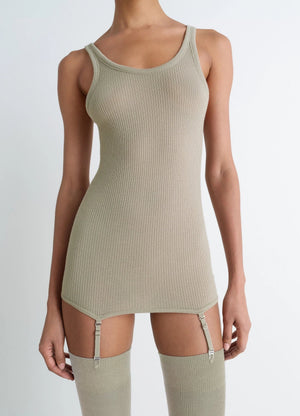 SEAMLESS SHORT SLEEVES TANK TOP WITH  SUSPENDERS