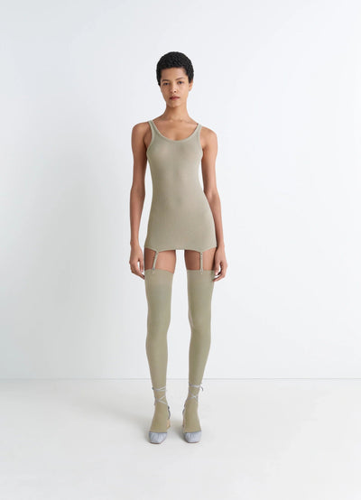 SEAMLESS SHORT SLEEVES TANK TOP WITH  SUSPENDERS
