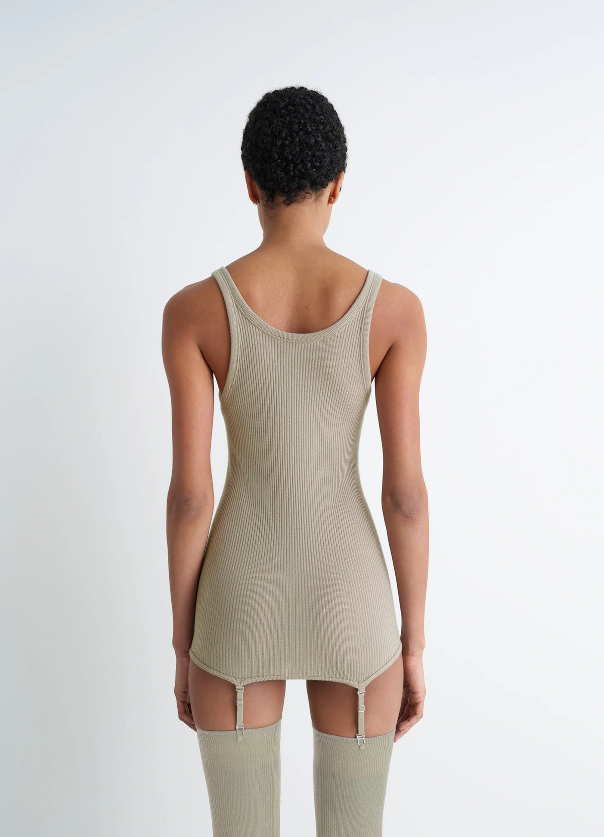 SEAMLESS SHORT SLEEVES TANK TOP WITH  SUSPENDERS