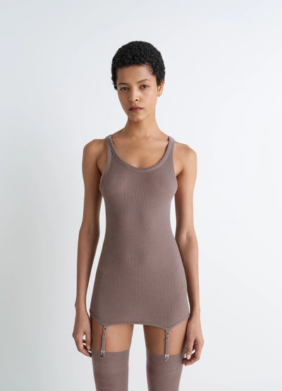 SEAMLESS SHORT SLEEVES TANK TOP WITH  SUSPENDERS