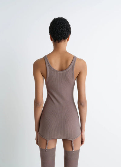 SEAMLESS SHORT SLEEVES TANK TOP WITH  SUSPENDERS