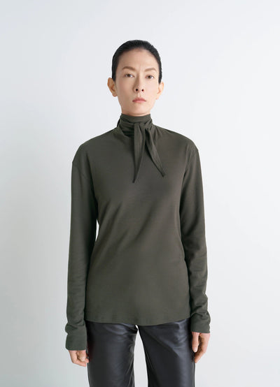 LONG SLEEVE FOULARD TOP