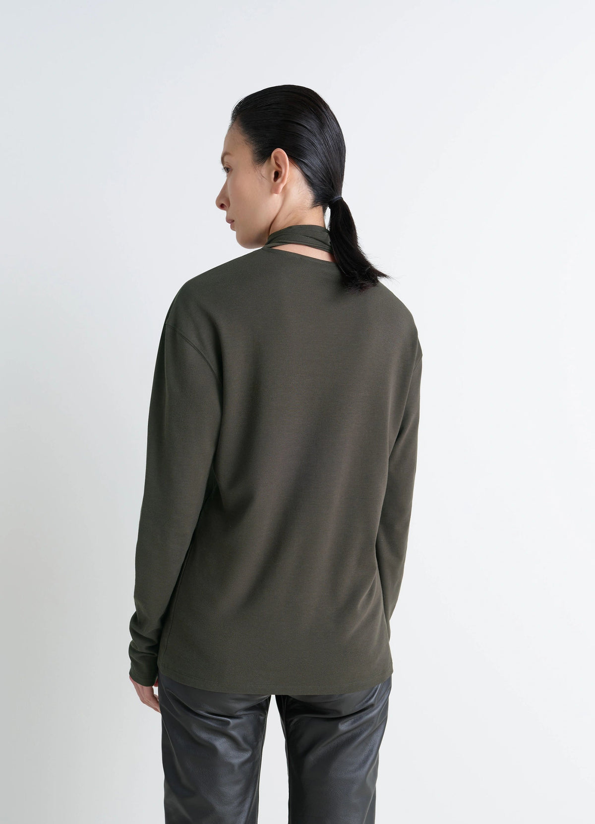 LONG SLEEVE FOULARD TOP